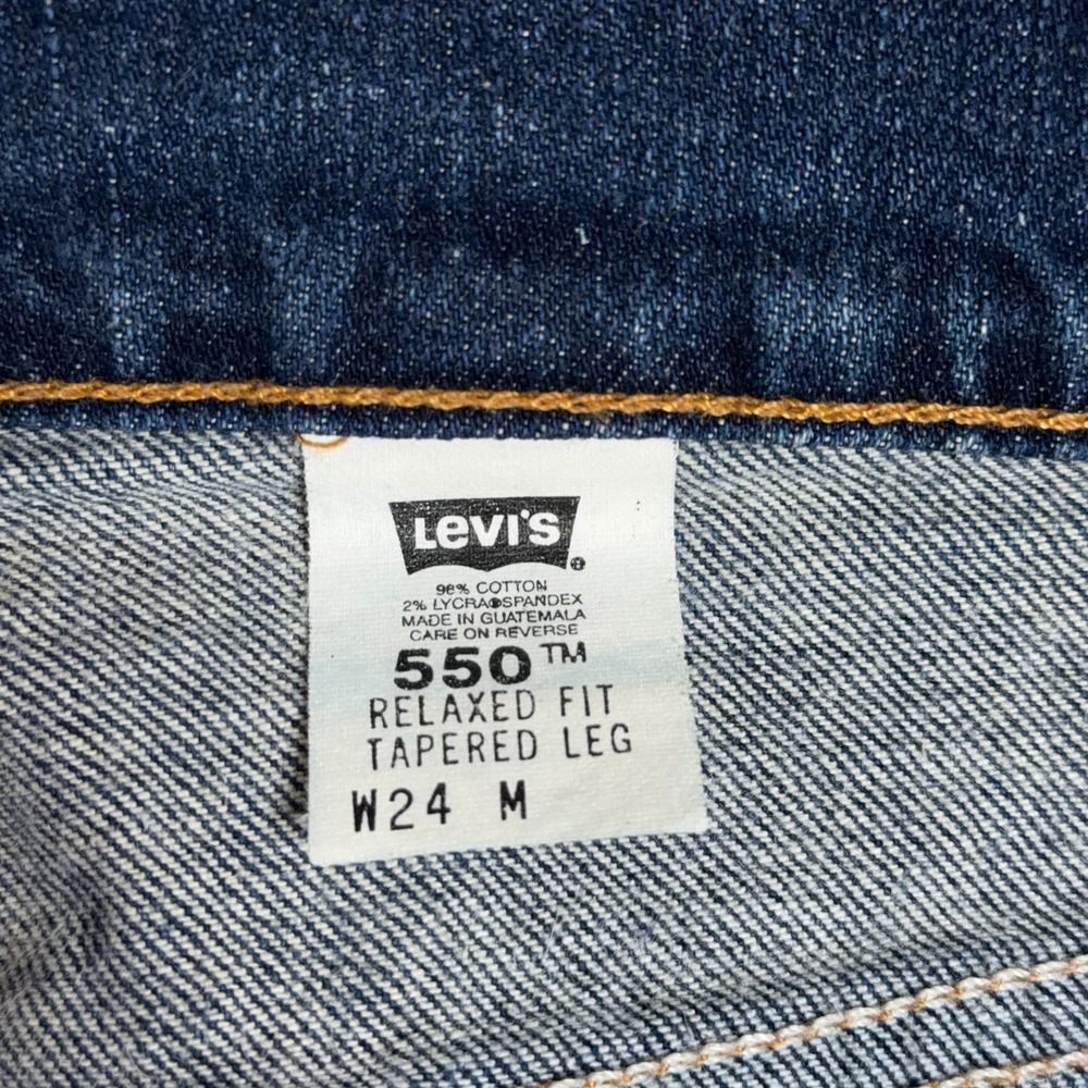 Vintage Levi's 550 Jeans Womens 24 Relaxed Tapered Leg High Rise Dark Wash Denim - Picture 8 of 13